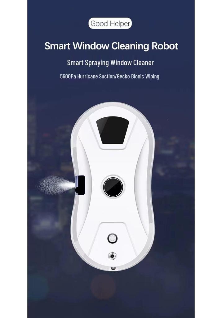 Automatic Window Cleaning Robot with Long Battery Life and Strong Suction