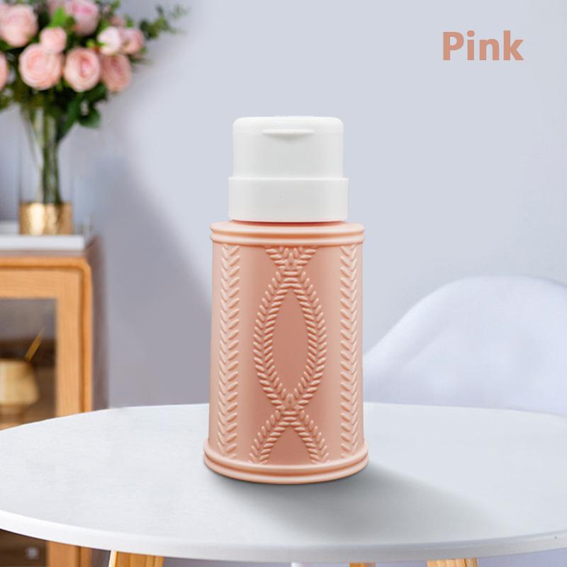 200ml Empty Pump Dispenser Nail Polish Remover Cleaner Alcohol Liquid Refillable Makeup Bottles Plastic Cleaner Container