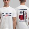 Freedom Red Signature 2025 Charlie Kirk Tribute Faith Christian side Tričko Unisex Tričko