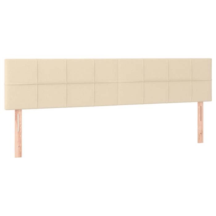 VidaXL 2x Headboards Bedroom Furniture Bed Accessories Single Bed Heads Interior Bed Frame Cream 346079