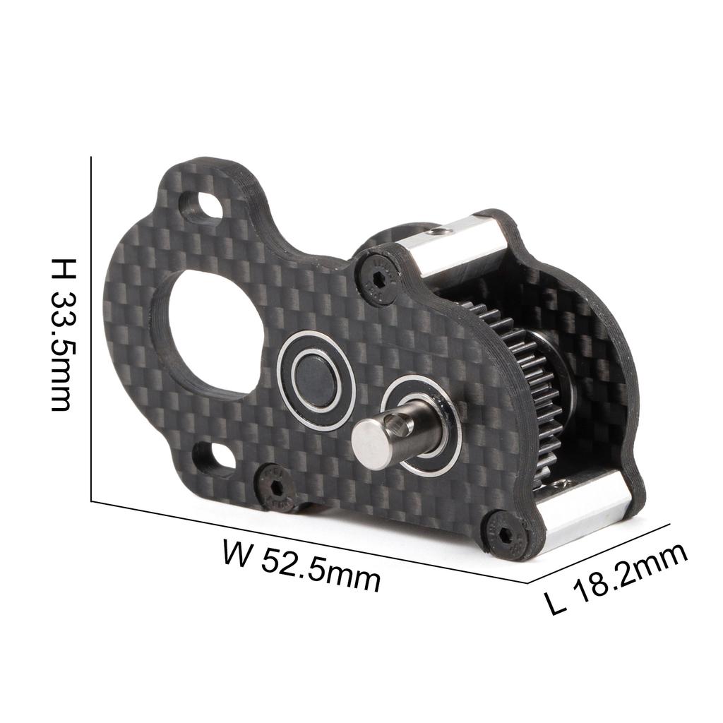 48P 29g Ultra-Light Portal Transmission Black Carbon Tiny Gearbox for 1/10 LCG Chassis Comp Builds Rigs