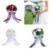Stylish Wedding Flower Arrangement Bride Bouquet Handheld Flower For Bridal Wedding Ceremony Centerpiece Setting Props