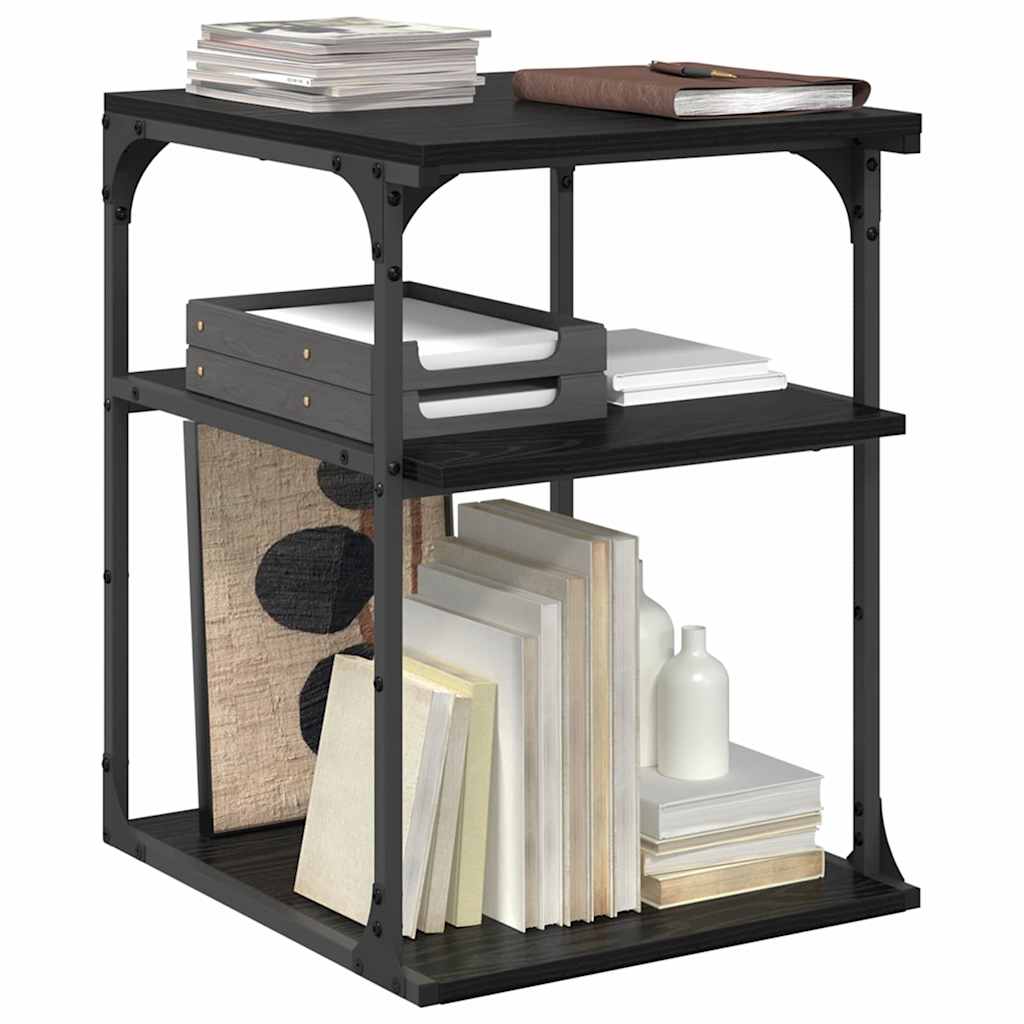 Printer Stand Black Oak Effect 43 x 48 x 64 cm