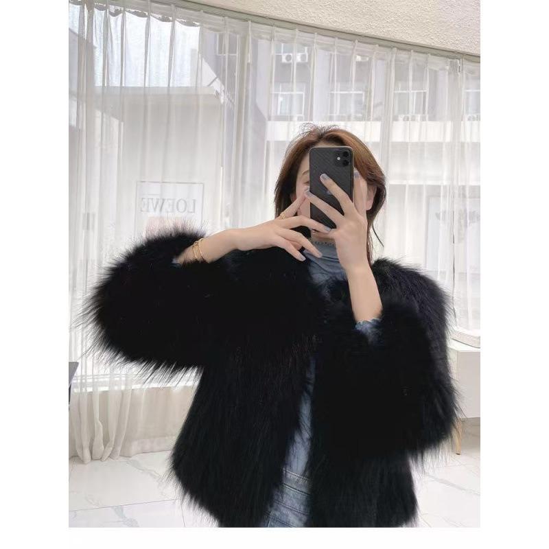 Light Fashion Fur Coat Women's Winter New Imitation Fox Hair Short Coat Women's Imitation Leather