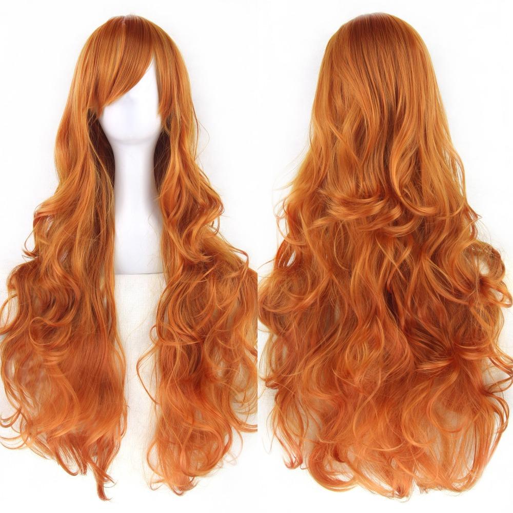 Peluca de Pelo Sintético Largo en Capas Resistente al Calor para Cosplay de Anime Halloween para Mujeres