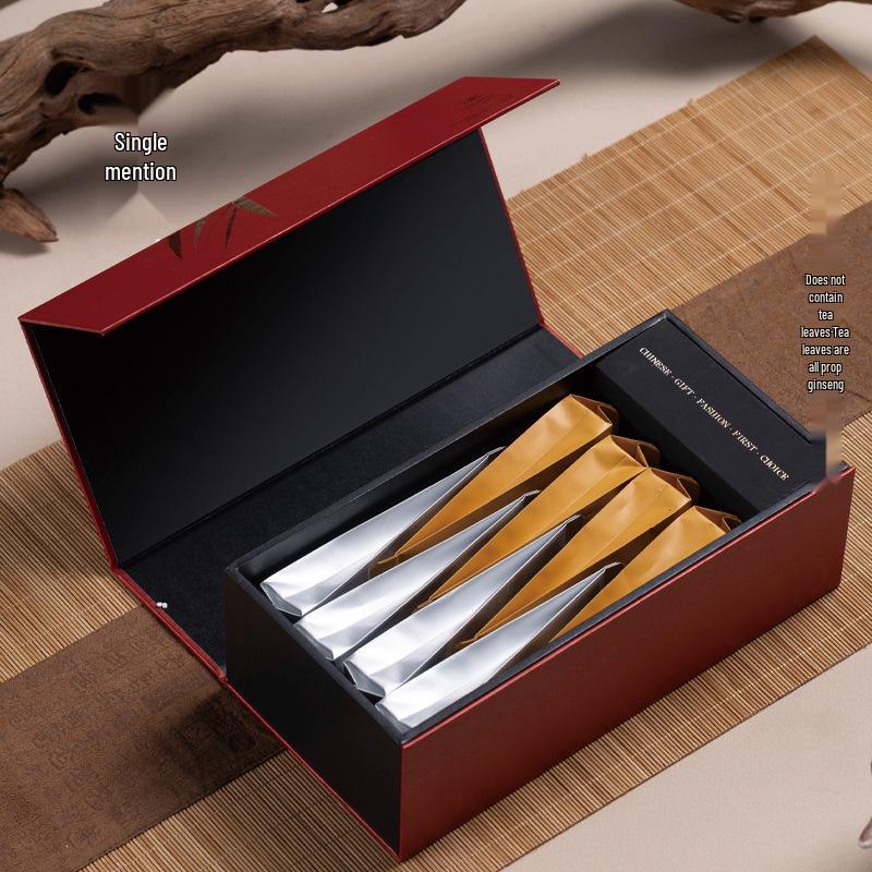 Custom Wuyi Rock Tea Gift Set: 18 Sachets, 2 Handmade Cans, Logo Souvenir, High-End Empty Gift Box