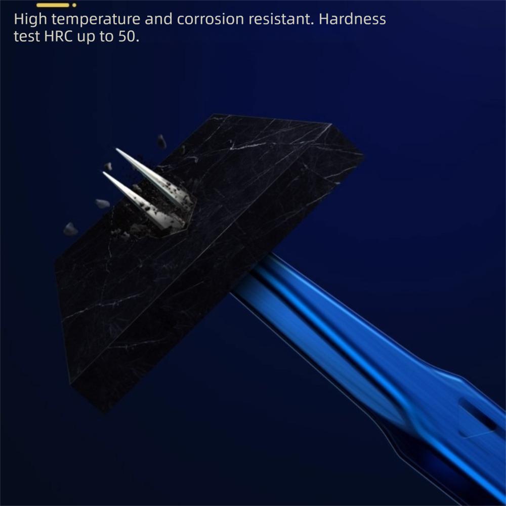 Durable Stainless Steel Tweezer High Precision 8 Hole Heat Dissipation Precision Tweezers Spot Welding Clip Repair Tool