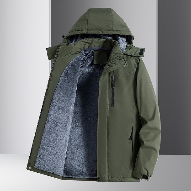 Giacca invernale foderata in pile Giacca da alpinismo da uomo con fodera in pile, giacca da alpinismo antivento e impermeabile