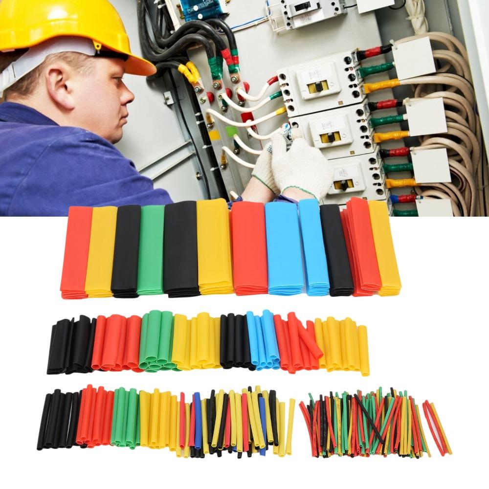 328PCS 2:1 Shrinkage Heat Shrink Tubing 8 Size  5 Colors Wire Wrap Cable Sleeve  DIY Projects