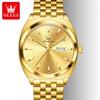 OLEVS 6730 High Quality Gents Mechanical Watch New Design Stainless Steel Band Luminous Calendar Hollow Out Business Wrist Watch