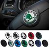 43/44mm Autójelvény Kormánykerék Középjelvény Matrica Dekál Stílus For Fabia Karoq Kodiaq Yeti Rapid Octavia A5 Superb usbn43