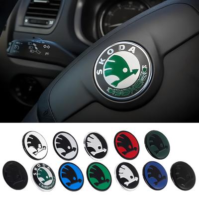 43/44mm Auto Znak Středový Znak Volantu Samolepka Obtisk Styling Pro SKODA Fabia Karoq Kodiaq Yeti Rapid Octavia A5 Superb usbn43