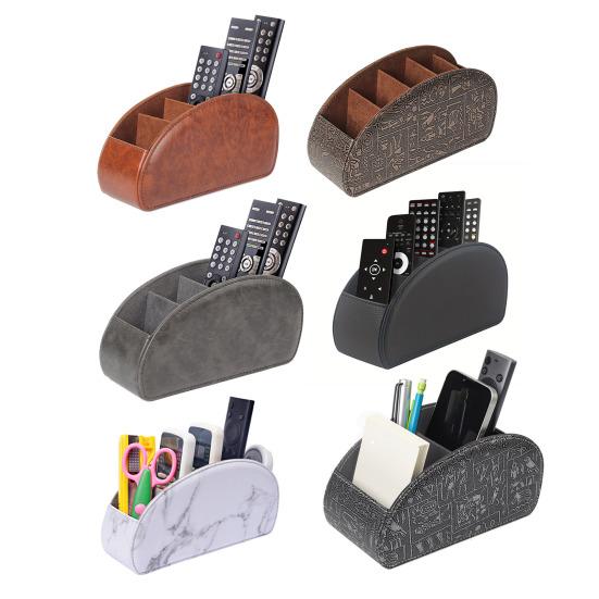 Remote Control Holder Storage Box with 5 Compartments Large Capacity Remote Control Storage