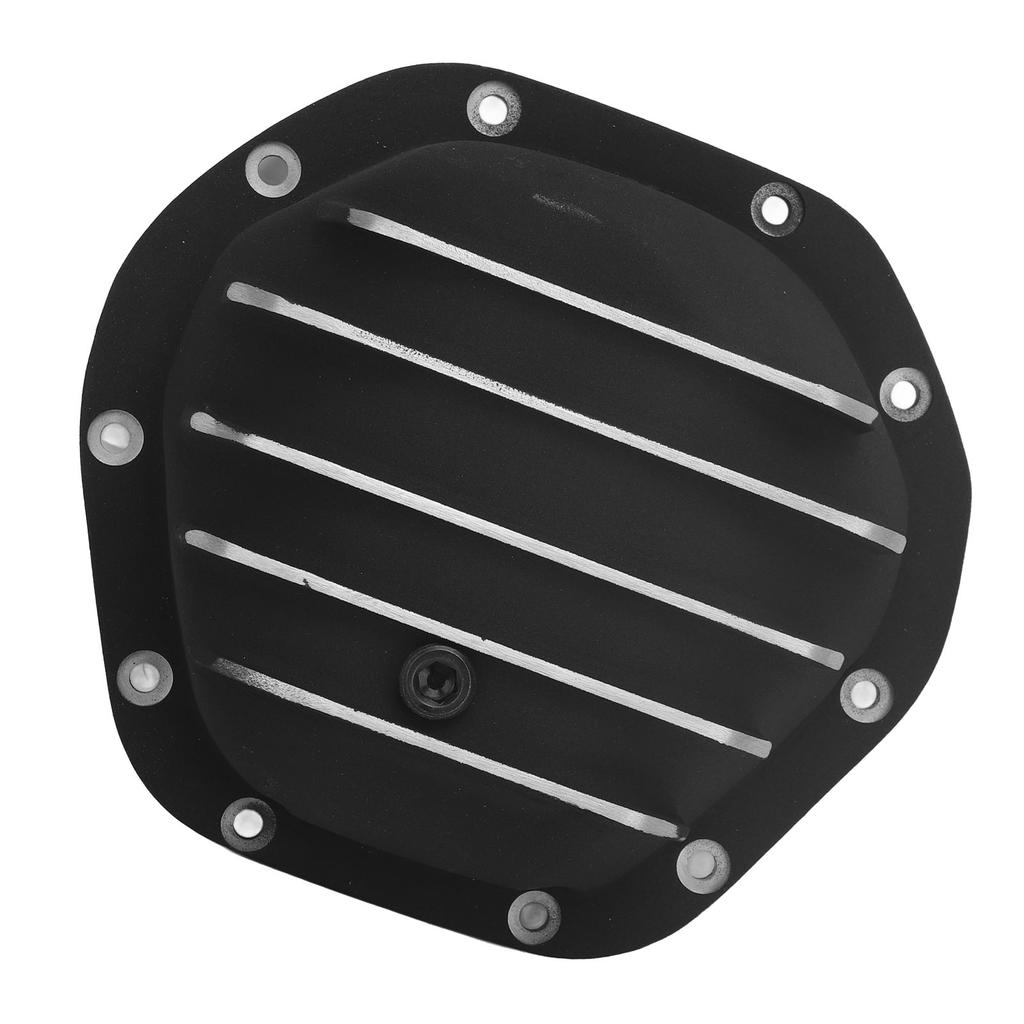 Differentialdeckel H50720016 Vorder- und Hinterachs-Differentialdeckel aus poliertem Aluminium für Ford F-100 Dana 44, schwarz