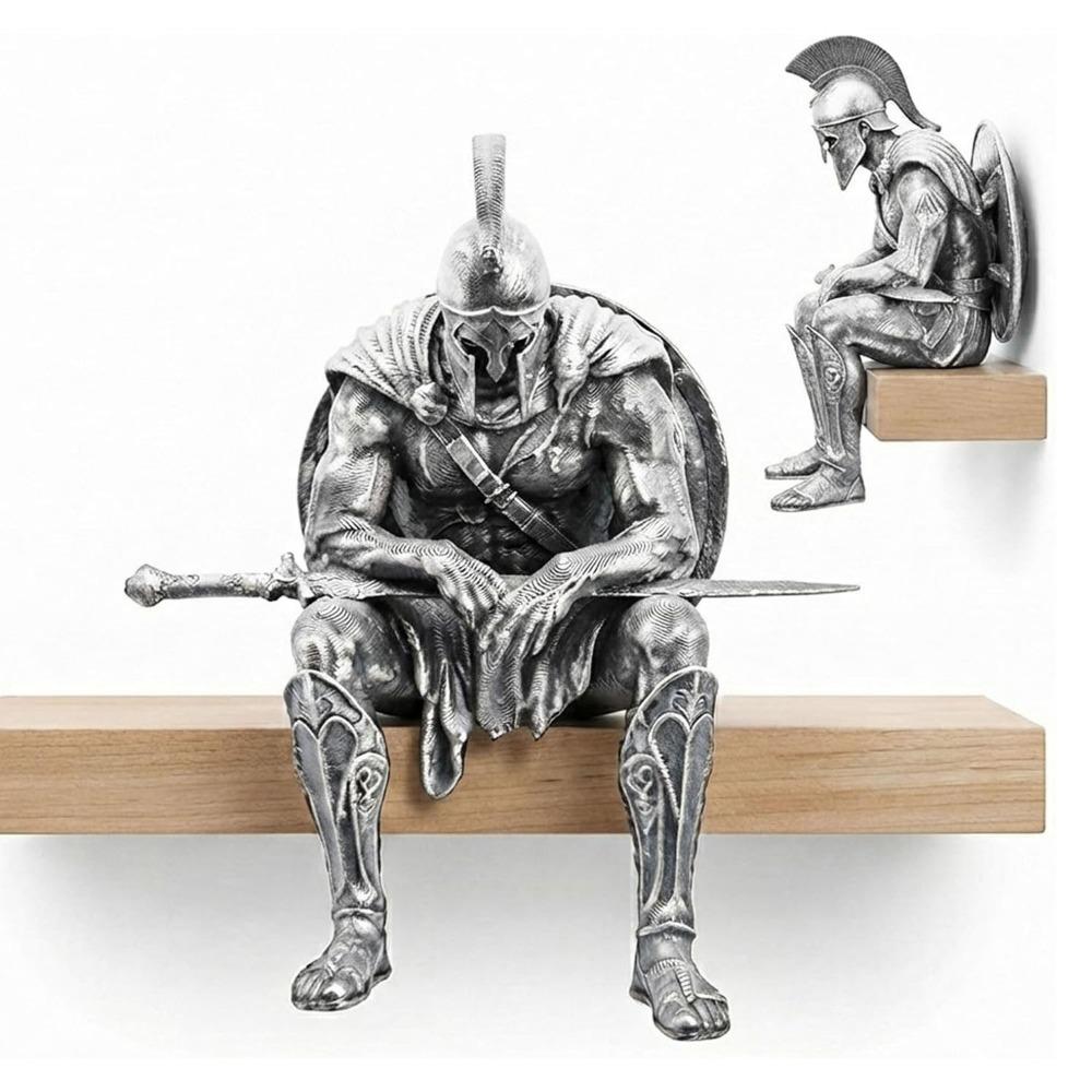 Statua di Guerriero Spartano Vintage Decorazione per Bordo di Libreria Stampata in 3D Decorazione per la Casa