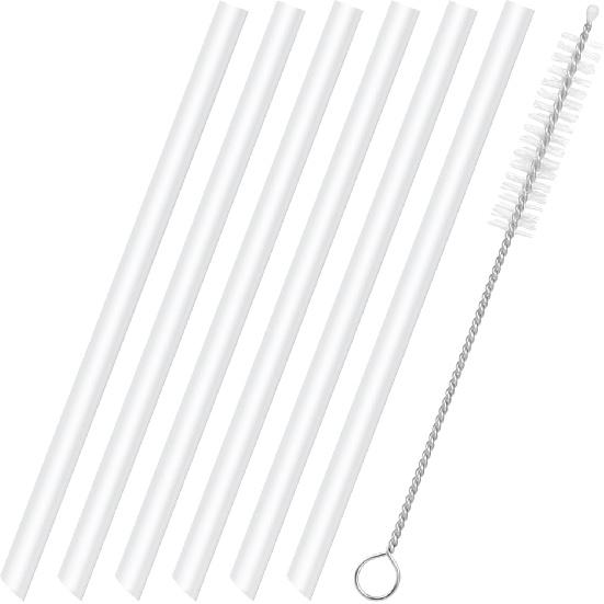 Replacement Straws Compatible with Stanley IceFlow Flip Straw Tumbler 30 Oz,64 oz-Accessories Included 6 Straws,1 Cleaning Brush(Not For Stanley Ice