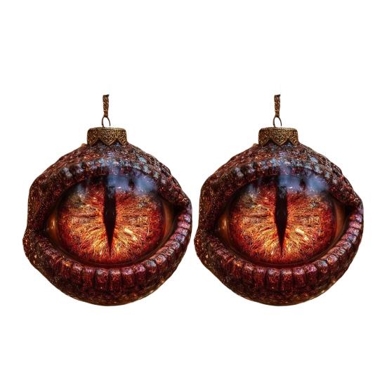 1/2Pcs Acrylic Dragon Eye Hanging Decoration 2D Flat Home Office Holiday Party Christmas Tree