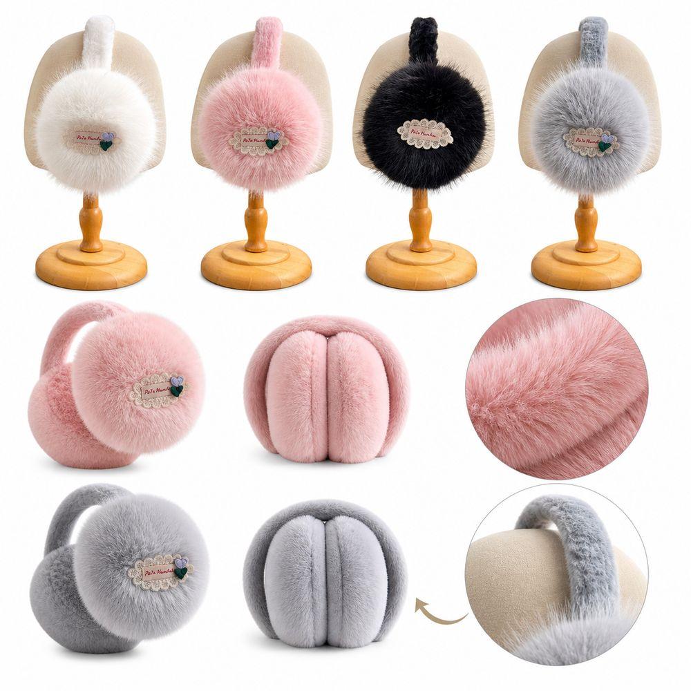 Foldable Plush Earmuffs Faux Fur Ear Covers Gifts Ear Warmers Cold Weather Wear