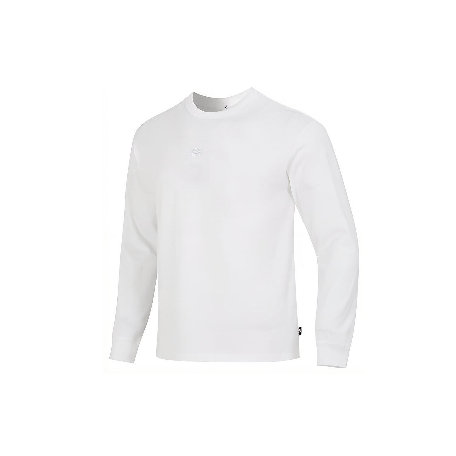 

Мужская спортивная повседневная футболка с длинным рукавом и круглым вырезом Nike Essential Sustainables с вышитым логотипом, белые топы DO7391-100 XL