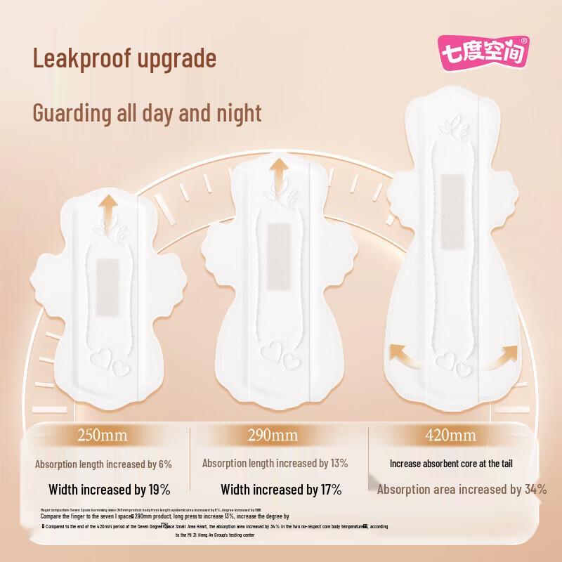SPACE 7 Little Warm Heart Oriental Cotton Daily Sanitary Napkins