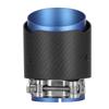 Fibra de Carbono Entrada 80mm Salida 101mm Cola Garganta Lados Rectos Mate Punta de Tubo de Escape Apto para Mazda CX5 CX4(azul )