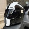 New Fashion Retro Motorcycle Helmets Fiberglass Shell Vintage Cafe Racer Fiber Glass Full Helmet for Motocross Scooter