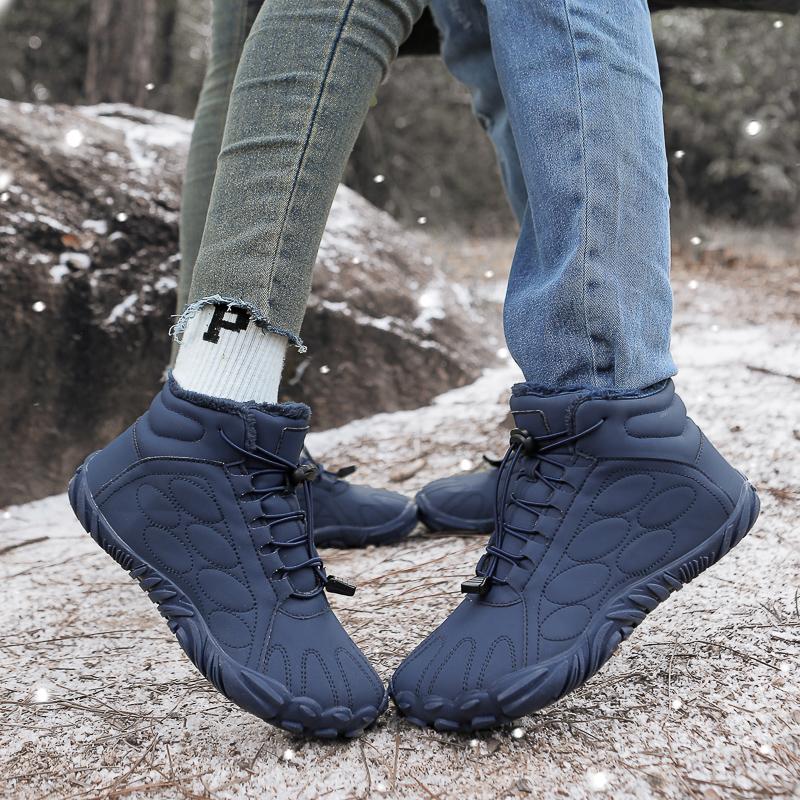 New Winter Short Boots Men's Snow Barefoot Casual Shoes Outdoor Waterproof Work Shoes Warm Fur Men Ankle Boots Snow Boots