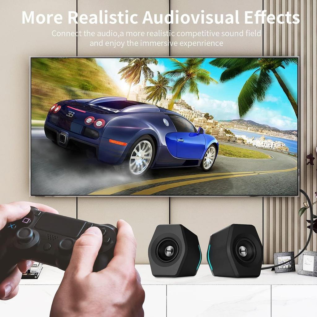 3.5mm to 2 Male RCA Cable - 6FT Stereo Audio Adapter Braided Hi-Fi Sound Auxiliary Y Splitter, Metal Shell Shielded Aux RCA Y Cord Compatible with