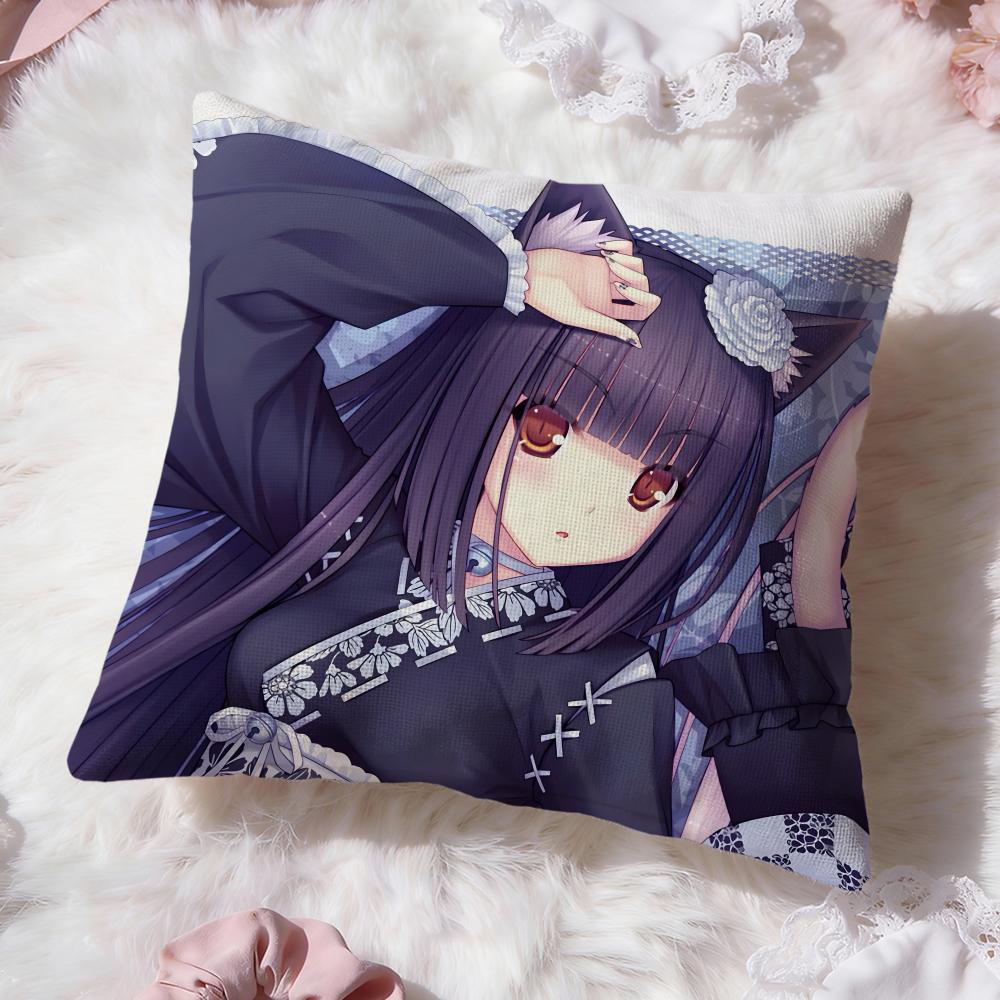 cute game n-Nekopara Cushion Cover Premium Comfort Reversible Pillow Cove -Two in One Design for Any Room & Car Interior