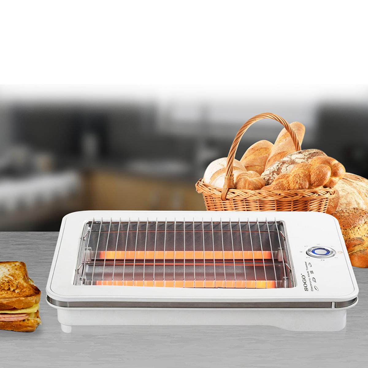 Alpina Toaster Weiß - 2 Scheiben 700 Watt Mit 7 Bräunungsstufen & Krümelfach