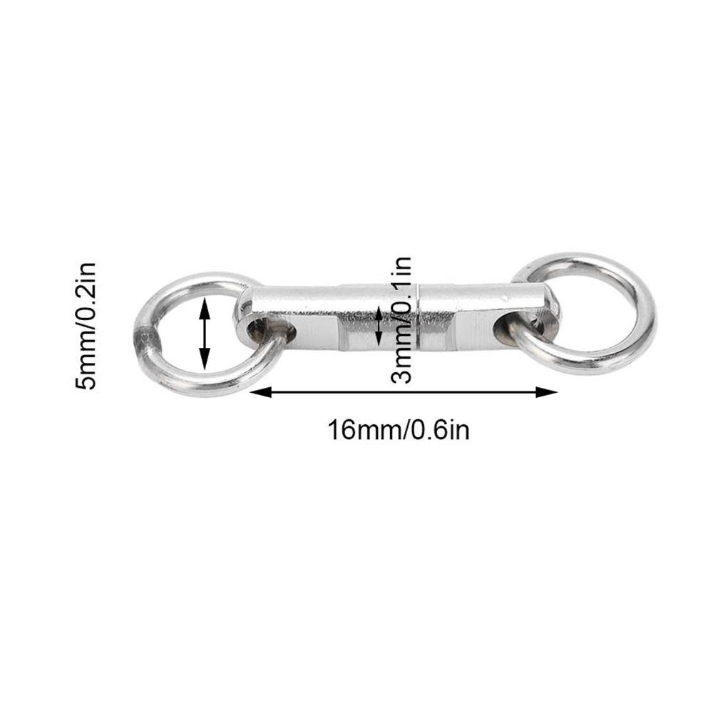 10PCS Column Fishing Ring Swivel 360 Degree Rotation Fishing Swivels  Saltwater Fishing