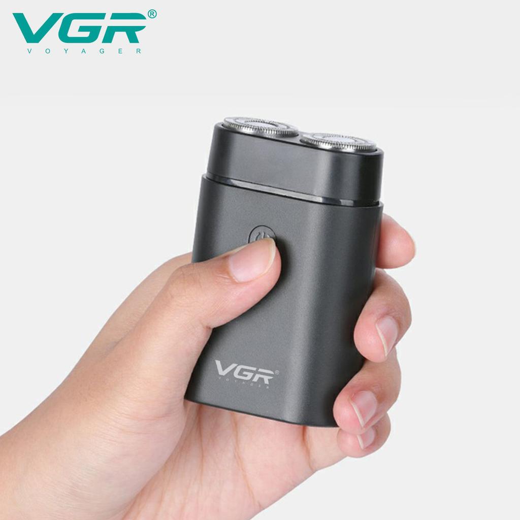VGR 341 Mini Single Blade Cordless Beard Trimmer Razor Rechargeable Foil Electric Face Body Shaver for Men Home Shaving Razor Waterproof Long-lasting
