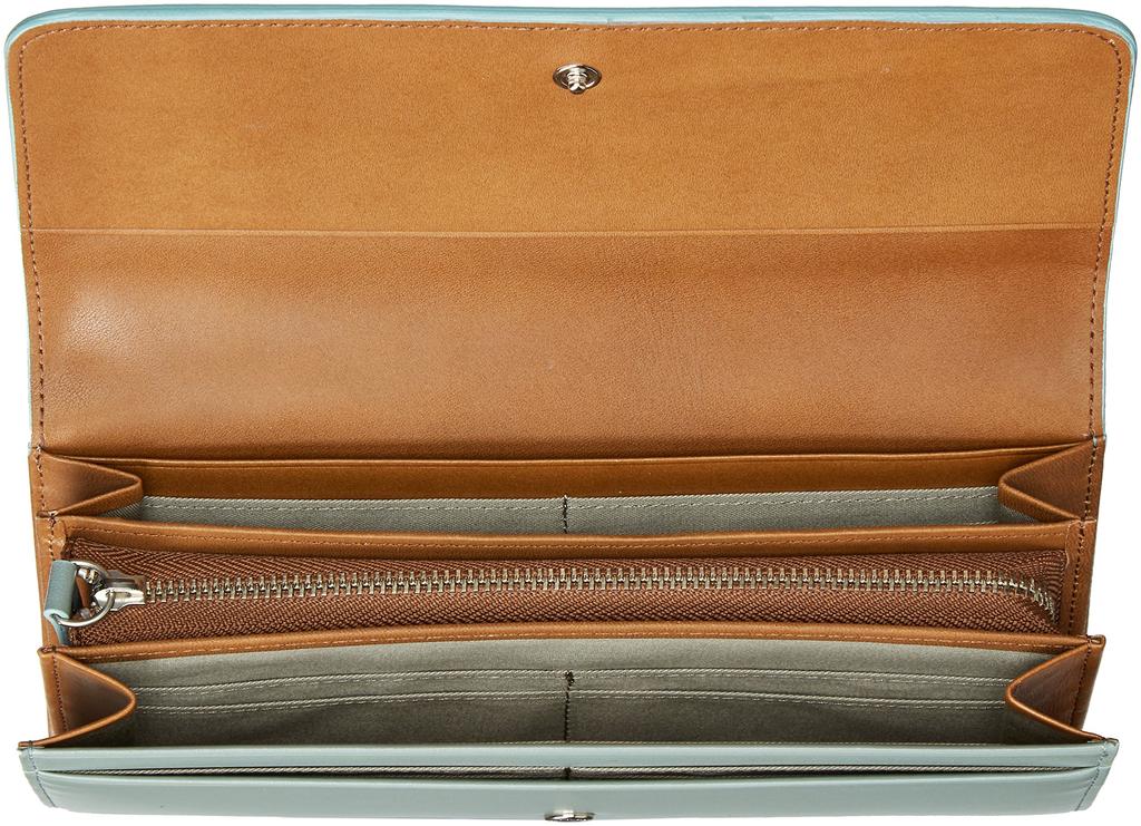 Howell Long Wallet Cowhide MHLW8JT1 Exclusive Blue [Margaret Idea] [Benjamin] Non-Stitch (Includes Box) Women's