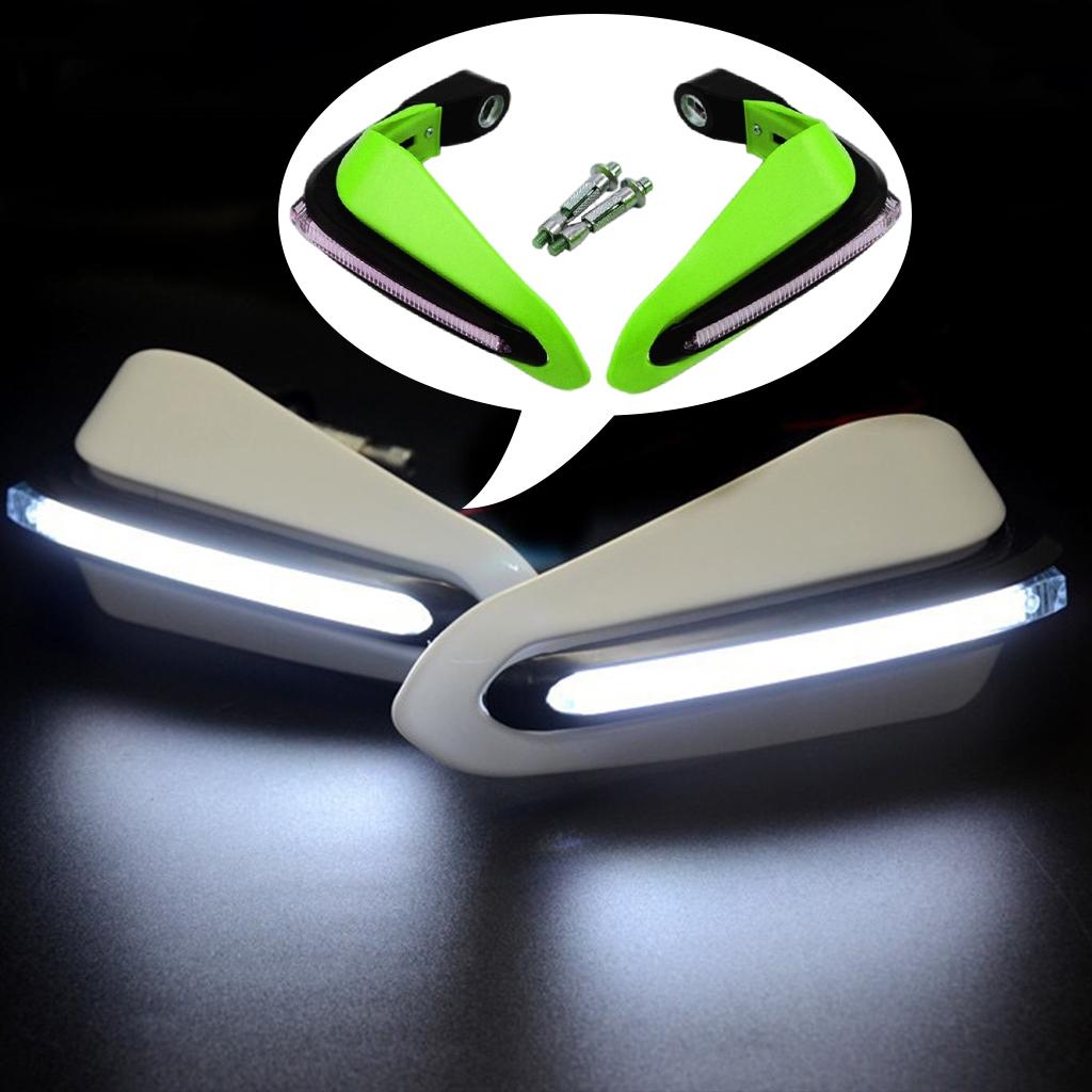 1 Pair Motorcycles Handguards LED Hand Guards Crash Protection Anti-fall, Windproof and Anti-collision