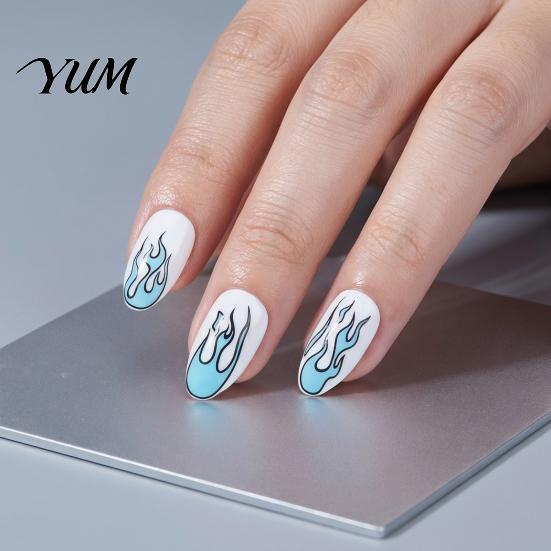 Waterproof Nail Art Women Stickers for Autumn Halloween, Pumpkin Spider Web Skull Flame Supplies Manicure Decal, DIY Holiday Party Decal