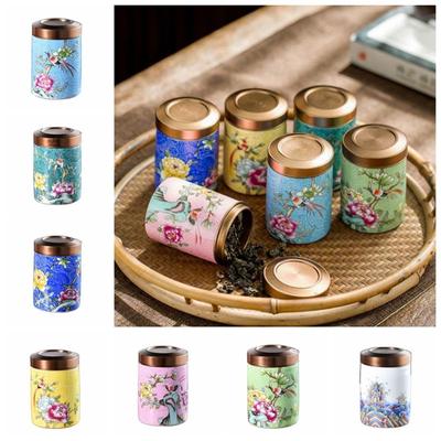 Ceramics Mini Tea Canister Vintage Versatile Storage Can Tea Storage Jar Home Supplies