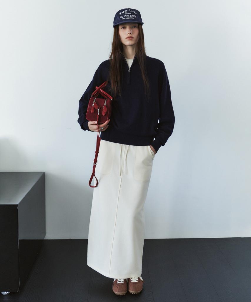 SIYAZU Sikn2200 Wool Blend High-Neck Zip-Up Knit_Navy