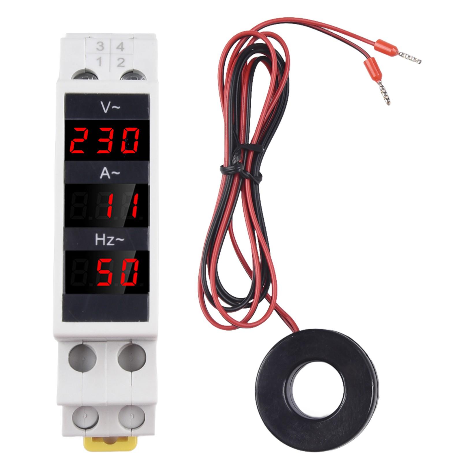 

Compact and User Friendly Din Rail Voltmeter Ammeter HZ Meter for AC80500V