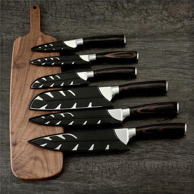 Multi-function Chef Knife Sheath Kitchen Black Plastic Scabbard Pocket Knife Case Edge Guards Blade Covers Holder Tool Carrier
