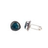 Apatite Gemstone 925 Sterling Silver Jewelry Handmade Cufflinks 0.62" For Gift CL-8-7