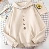 Harajuku Trendy Women's Moon Graphic Print Hoodie Autumn Winter Casual Loose Sweatshirt with Pocket Long Sleeve Casual Women Top