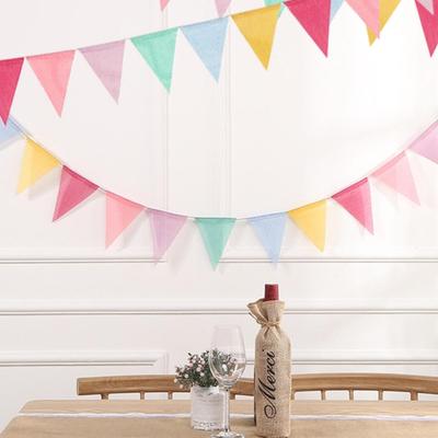 Waterproof Outdoor Colored Triangle Bunting for Children's Day, Birthday Party, Kindergarten, or Kids' Room Decoration