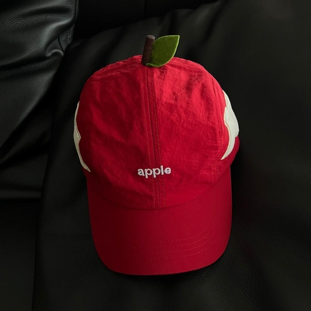 Peaked Embroidered Letter Hat Cotton Creative Fruits Cap Casual Fruits Baseball Cap Girl