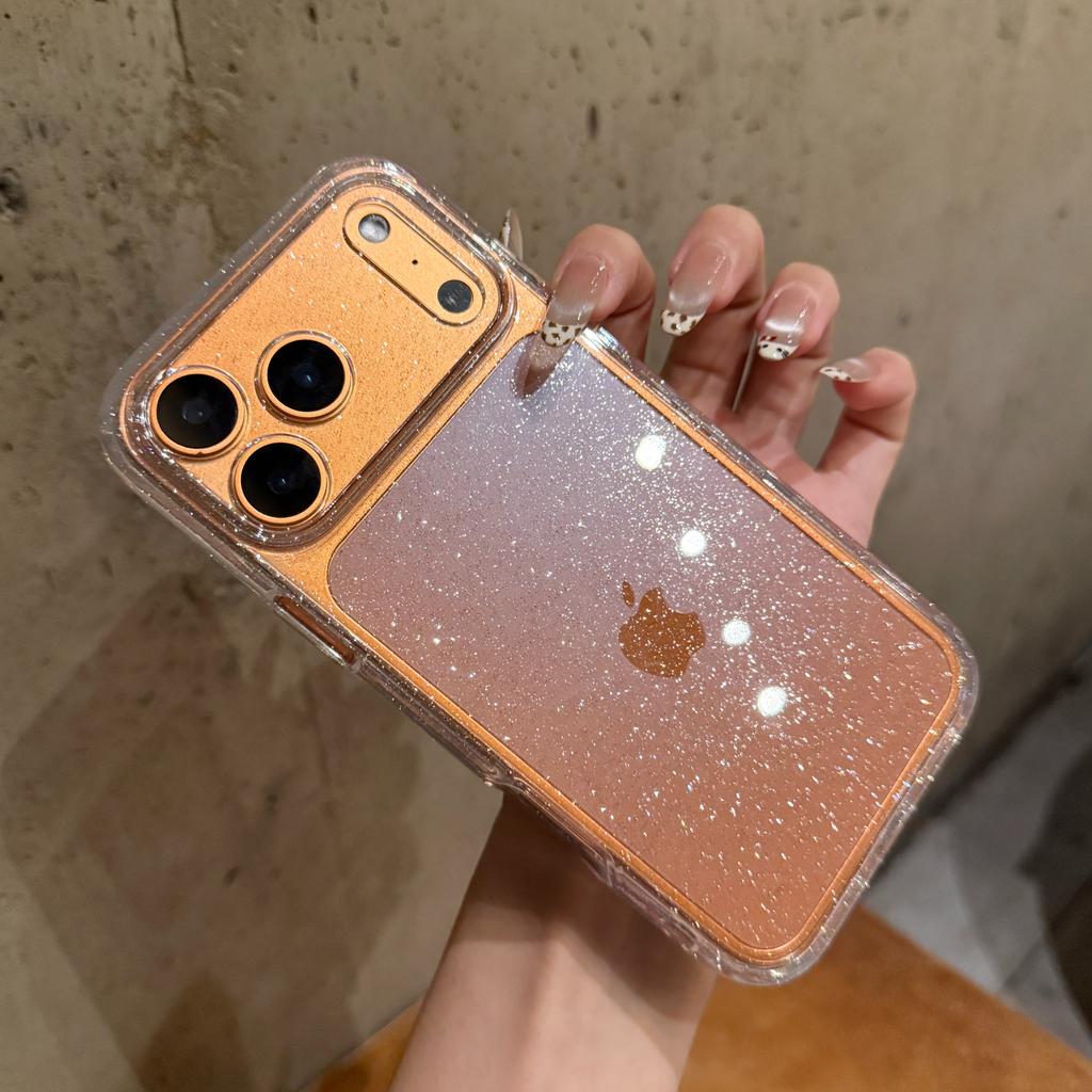 Luxury Bling Glitter Silicone Clear Case For iPhone 17 Air 16 15 14 Plus 13 11 12 Pro Max Transparent Soft TPU Cover Funda