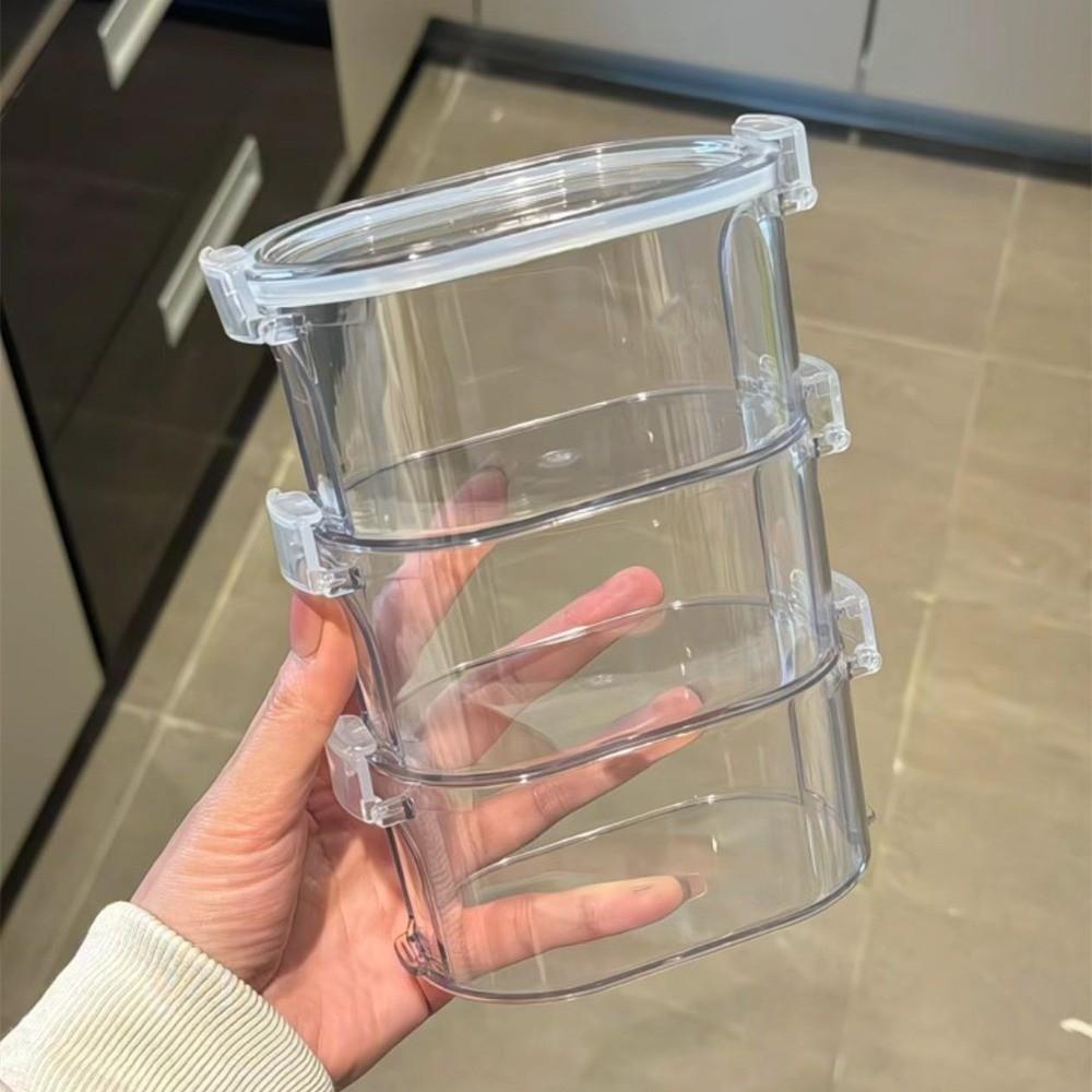 Stackable Salt Jar Transparent Spice Organizer Kitchen Storage Tools Food Storage Box  Tea Coffee