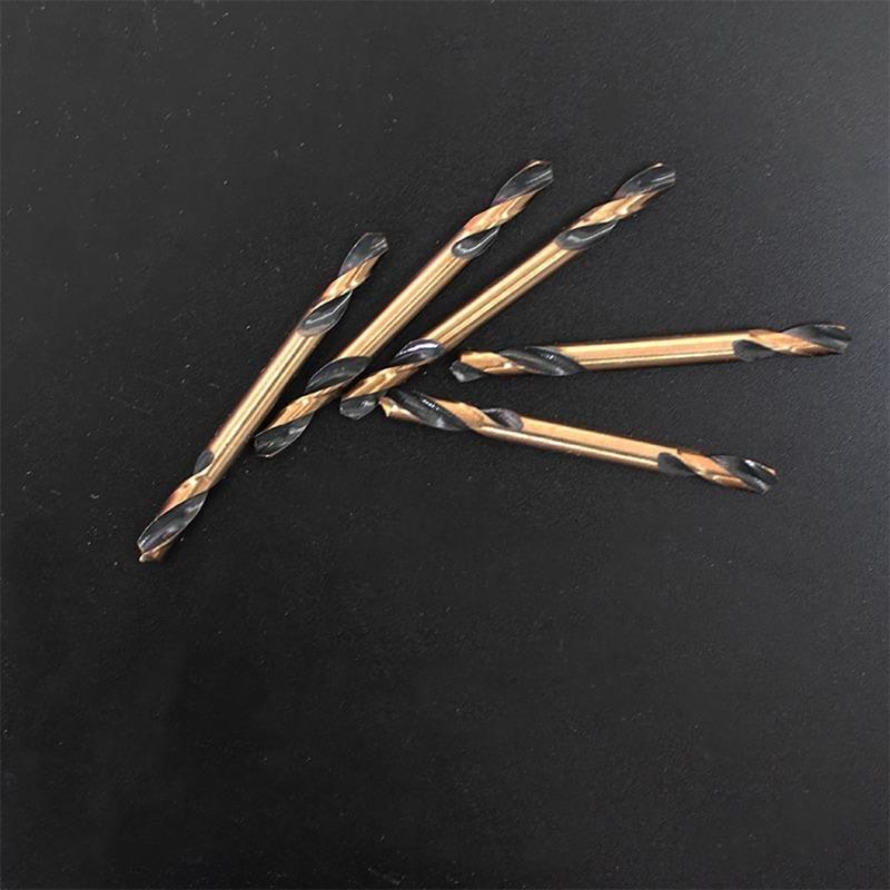 9Pcs Double-headed Bit Double-edged Metal Stainless Steel Ultrahard Iron Drill Steel Plate Iron Carpentry Drill Bit