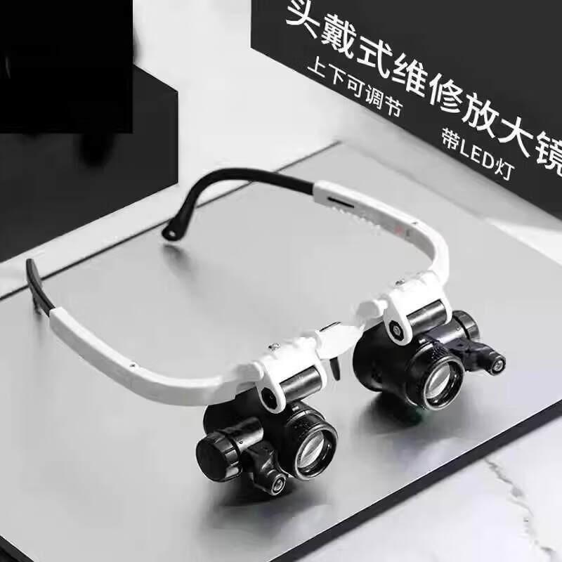Aokewen Eyeglass-Style Binocular Magnifier with LED