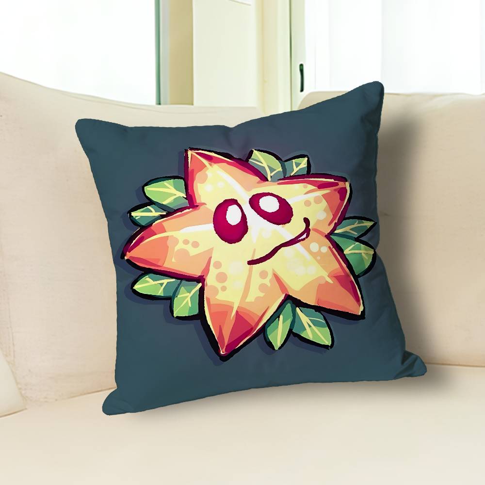 Hot P-Plants Zombies Game Pillow Cases for Bedroom Living Room Sofa Home Decor Polyester Cushion Cover with Zipper