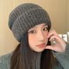 Wool Hat Women's Autumn and Winter Loose Warm Stacking Hat Knitted Ear Protection Hat