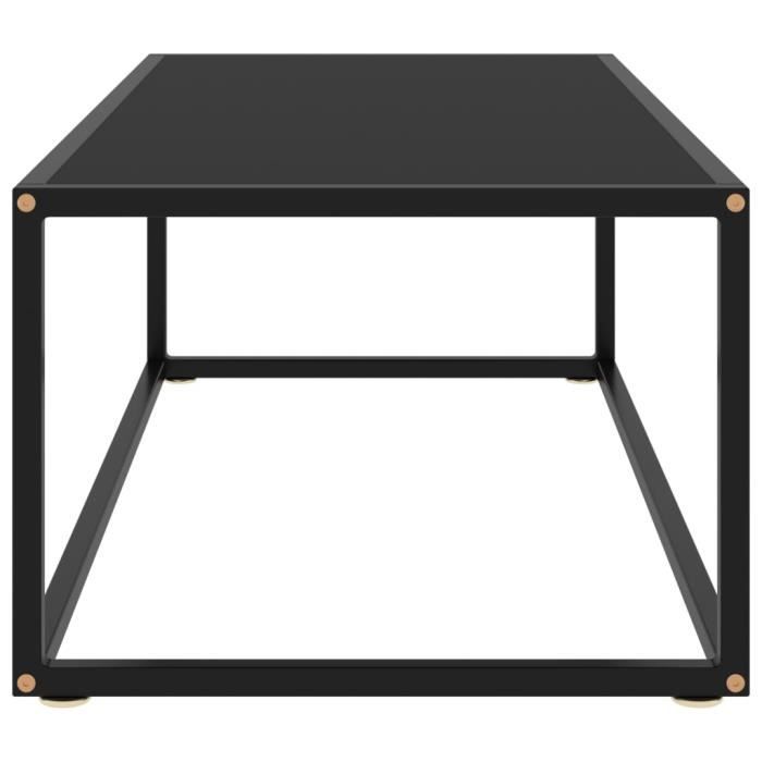 VidaXL Table basse Noir avec verre noir 100x50x35 cm